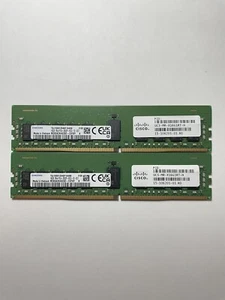 Lot of 2 SAMSUNG CISCO 16 Gb M393A2K40CB2-CVFBY 1Rx4 PC4-2933Y 15-106201-01 RAM - Picture 1 of 2