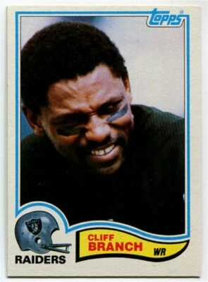 1982 Topps Cliff Branch Card #186 Oakland Raiders Colorado - Image 1 of 2