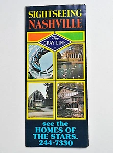 Gray Line Sightseeing Nashville Color Brochure KY Bus Tour Opry Homes Stars 70s - Picture 1 of 3