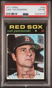 1971 Topps #530 Carl Yastrzemski PSA 6 Boston Red Sox  (6799) - Picture 1 of 2
