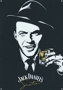 Jack Daniel`s Original Frank Sinatra Retro Metall Poster Druck Selten 19cm x 28cm - Bild 1 von 4
