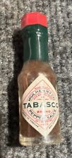 Mini Tabasco Sauce Bottle Vintage Advertising MciLHenny Co Brooklyn NY 1/8 Oz