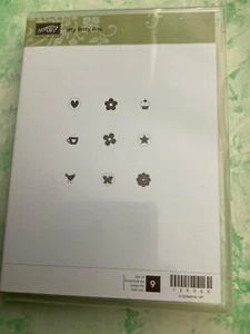 Hardly used Set of 9 Stampin Up Itty bitty Bits Stamps Cardmaking 120060 - Picture 1 of 2