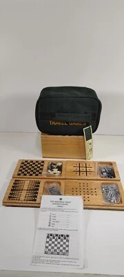 National Trust - 4 Classic Travel Games - Wooden Boards with Carrying Case - Image 1 of 4