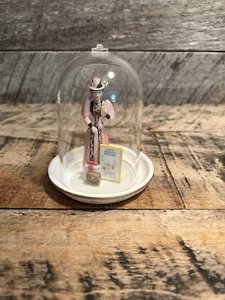 AVON 2004 Albee Miniature Porcelain Figure W/bottle under glass dome 3 1/2" - Picture 1 of 10