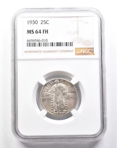 1930 Standing Liberty Quarter MS64 FH NGC *2186 - Picture 1 of 3