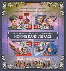 55th anniversary, Y.Gagarin & S.Korolev (Yvert&Tellier Code: 3315-3318) - Bild 1 von 2