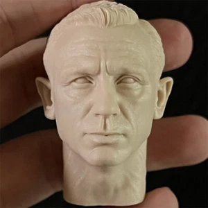 Daniel Craig James Bond unbemalte 1/6 Kopf Schnitzerei Skulptur für 12" Figur Körper - Bild 1 von 3
