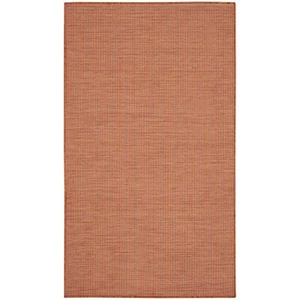 Nourison Positano Indoor/Outdoor Terracotta 3' x 5' Area Rug Easy Cleaning Non - Picture 1 of 5