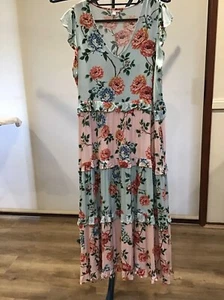 BOHO AUSTRALIA Floral Maxi Dress Size L - Picture 1 of 4