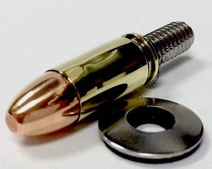 9mm Round Nose Bullet 1996-up Harley Seat Bolt Screw BIKE-AMMO - Picture 1 of 6