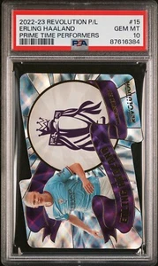 2022-23 Revolution PL Erling Haaland Prime Time Performers SSP PSA 10 Pop 4! - Picture 1 of 2