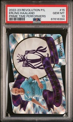 2022-23 Revolution PL Erling Haaland Prime Time Performers SSP PSA 10 Pop 4! - Image 1 of 2