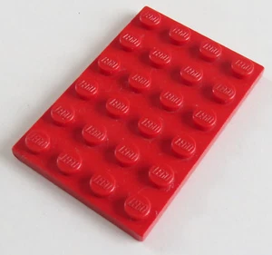 LEGO - Platte / Plate 4 x 6 (2 Stück), rot # 3032 - Imagen 1 de 1