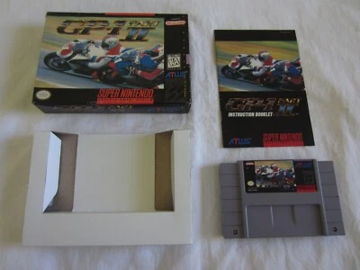 GP-1 Part II (SNES) Super Nintendo CIB Complete 1994 Atlus Japan USA Racing RARE - Image 1 of 4