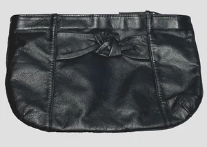 Bolso sin asas vintage de cuero Levi’s negro con arco cierre de cremallera 10"x6,25" - Imagen 1 de 15