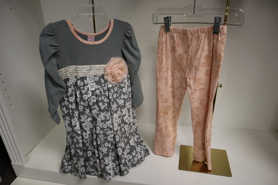 Conjunto de Vestido y Leggings Giggle Moon Tree of Life Manga 3/4 Talla 4T Nuevo con Etiquetas *Lindo* Foto 1 de 1