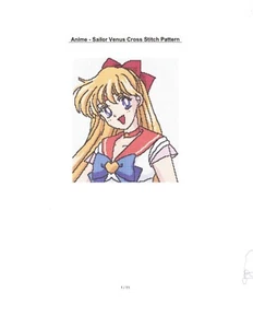 Animae Sailor Venus ( Sailormoon) Cross Stitch Pattern - Picture 1 of 1