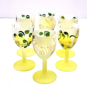 6 vasos de limoncello italiano Sorrento esmerilado de colección licor chupito limones - Imagen 1 de 9