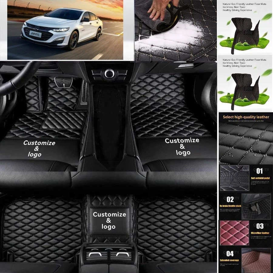 For Chevrolet Malibu Car Floor Mats Auto Carpets All Weather Waterproof Foto 1 de 4