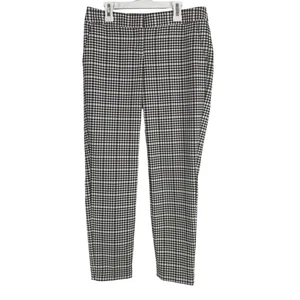 Express Black & White Check Pattern Columnist Pants Size 4 - Picture 1 of 8