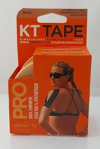 Kt Pro Tape -100% Synthetic Fabric 20 precut Strips (5cm x 25cm) Beige - Picture 1 of 11