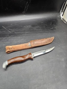 Cutco Knife #1069 Serrated Hunting Fishing Sheath Steel USA Wood Handle - Picture 1 of 11
