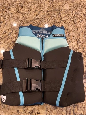 ¡Nuevo sin etiquetas Chaleco salvavidas Connelly de neopreno juvenil hasta 70#!! Foto 1 de 4