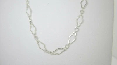 Pulseira de tornozelo de prata esterlina tamanho sólido 9,75 SA001  - Imagem 1 de 3