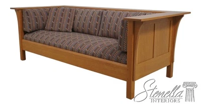 70017: STICKLEY Mission Oak Prairie Settee Sofa - Image 1 of 4