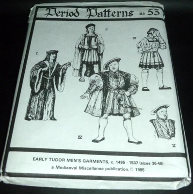 Medieval Early Tudor Doublet Costume Sewing Period Pattern No 53 C. 1495-1537 - Image 1 of 4