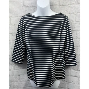 Fenn Wright Manson Jersey Top Black & White Striped Nautical Size 12 Jumper - Picture 1 of 9