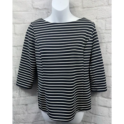 Fenn Wright Manson Jersey Top Black & White Striped Nautical Size 12 Jumper - Image 1 of 4
