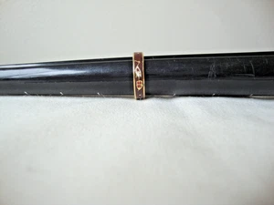 VINTAGE CHINESISCHER CLOISONNE VOGEL CHINOISERIE BRAUN WEISS & ROT EMAILLE RING GRÖSSE 5 - Bild 1 von 5