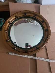 Vintage Convex Round Mirror with Gilded Frame Diameter Approx 40cm - Picture 1 of 16