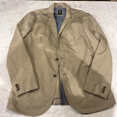 Gap Men's Tan Khaki Cotton Casual 2 Button XL Tall Blazer Sportcoat Jacket - Image 1 of 4