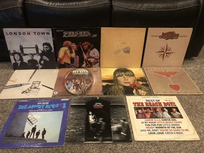 Classic Pop Lot (11 LPs) Vinyl Joni Mitchell Bee Gees McCartney Fogelberg ￼Beach - Image 1 of 4