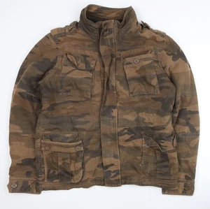 Superdry Men's XL Camo Military Jacket Brown - Picture 1 of 12