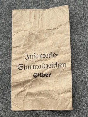 Originale Verleihungstüte für das Infanterie Sturmabzeichen in Silber  - Tüte - Bild 1 von 2