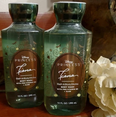 2 Jabón Corporal Disney Princess Collection Tiana Baño y Cuerpo Funciona TAMAÑO COMPLETO NUEVO Foto 1 de 3
