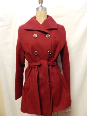 Chaquetón Nine West Doble Pecho Cinturón L Rojo Nuevo con Etiquetas Foto 1 de 3