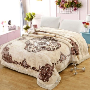 2kg-6kg Velvet Blanket 2 Ply Raschel Blankets Throws Bed Cover Soft Warmful New - Picture 1 of 18