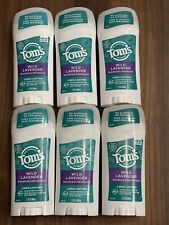 6x Tom's of Maine / Wild Lavender Deodorant / No Aluminum / New / Long Lasting