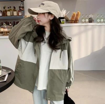 New Kid Child Windproof Trench Coat Girls Hooded Jackets Spring/ Fall Outerwear - Image 1 of 4