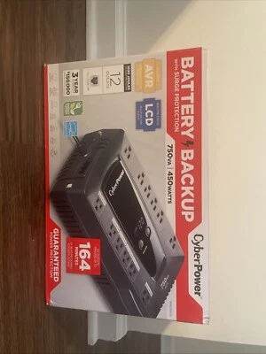 CYBERPOWER AVRG750LCD AVR 750VA 450W 12 OUTLETS INTELLIGENT LCD UPS SYSTEM - Image 1 of 3