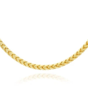 14K Gelbgold über Silber 1,8 mm Franco Kette (massive Glieder) 16"-30" - Bild 1 von 8