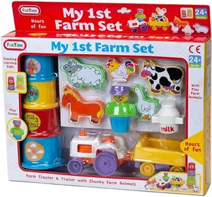 My First Farm Playset Country Farm Animals Tractor Baby/Toddler Educational Toy - Picture 1 of 3