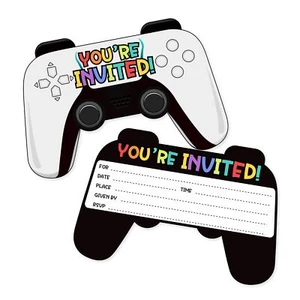 Video Game Invitation Cards Game Birthday Party Invitation Cards Fill-in Invi... - Picture 1 of 7