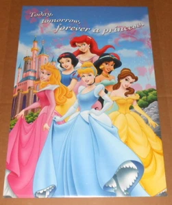 Disney Princess Castle Poster 34x22 Today, Tomorrow, Forever - Picture 1 of 2