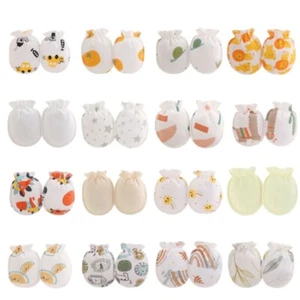 5Pair Newborn Anti-Scratching Gloves Baby Cartoon Print Gloves Unisex Mittens - Picture 1 of 9